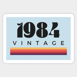 1984 Vintage Stripe Design Sticker